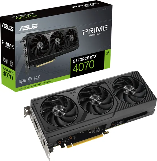 ASUS GeForce RTX 4070 Prime - 12GB GDDR6X RAM - Näytönohjain